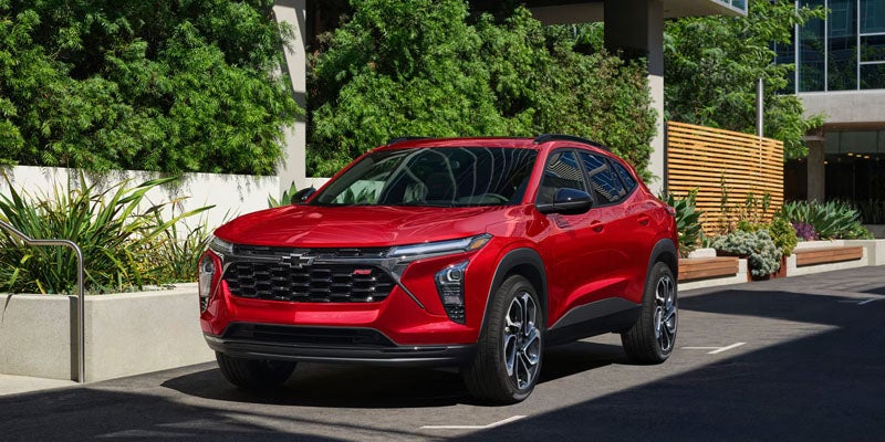 2026 Chevrolet Trax in red parked