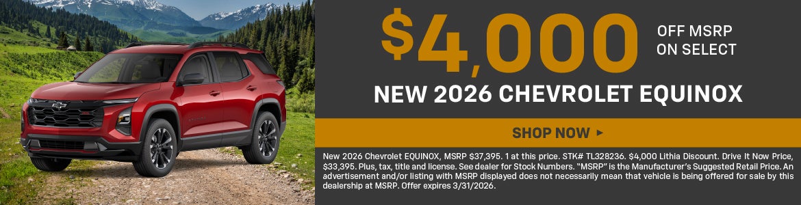 $4000 off New 2026 Chevrolet Equinox